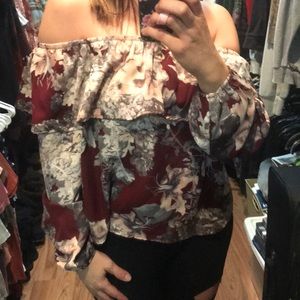 Boutique off the shoulder cropped top